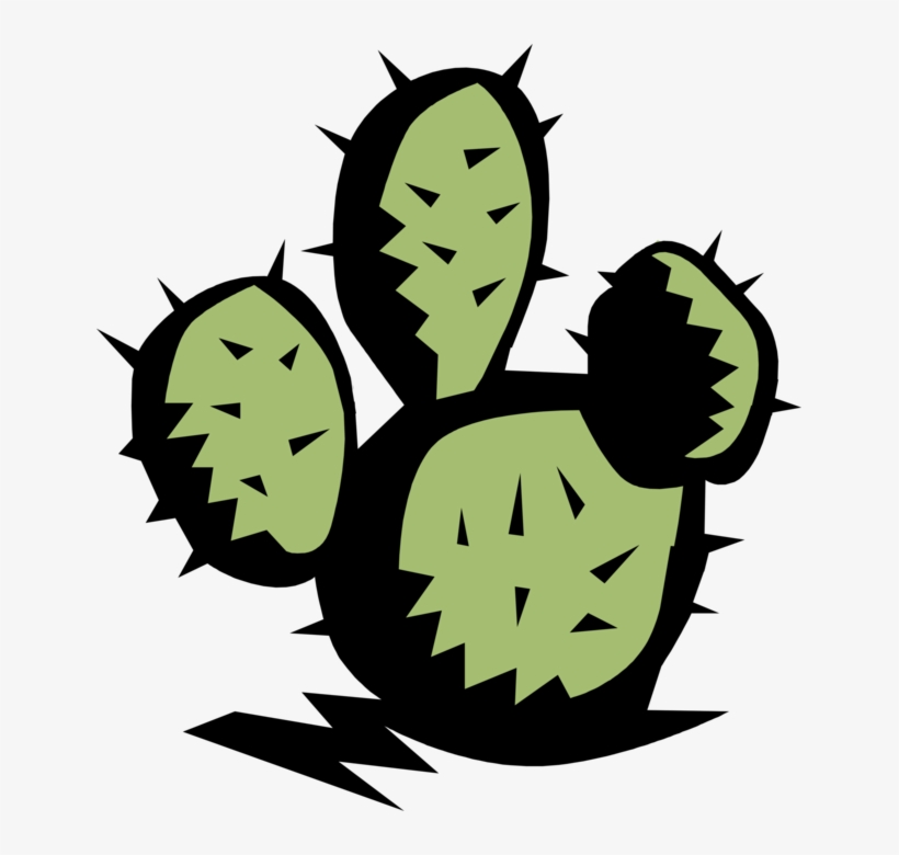 Vector Illustration Of Desert Vegetation Succulent - Cactus Clip Art.
