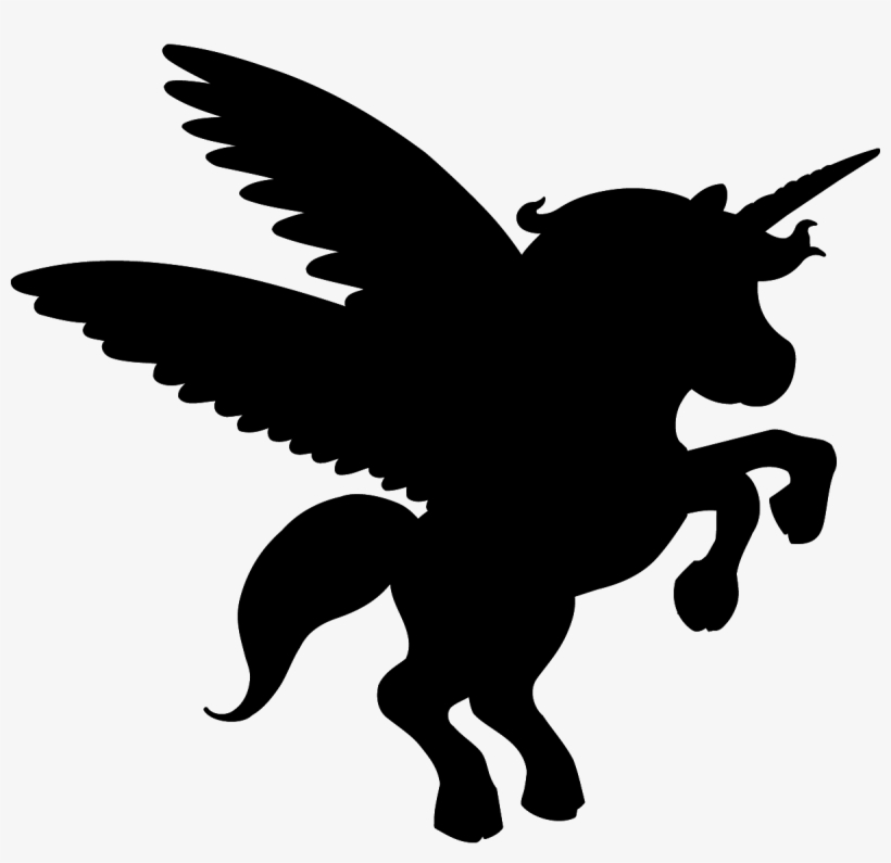 Vintage Silhouette Vector - Unicorn Sticker Black, transparent png #483258