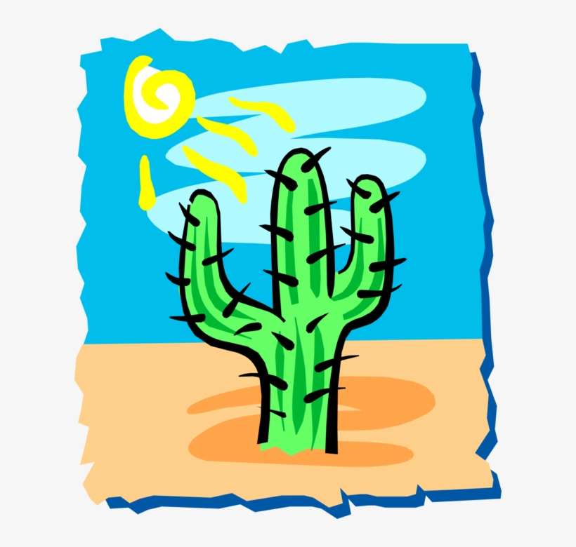 Vector Illustration Of Desert Vegetation Succulent - Temperature, transparent png #483398