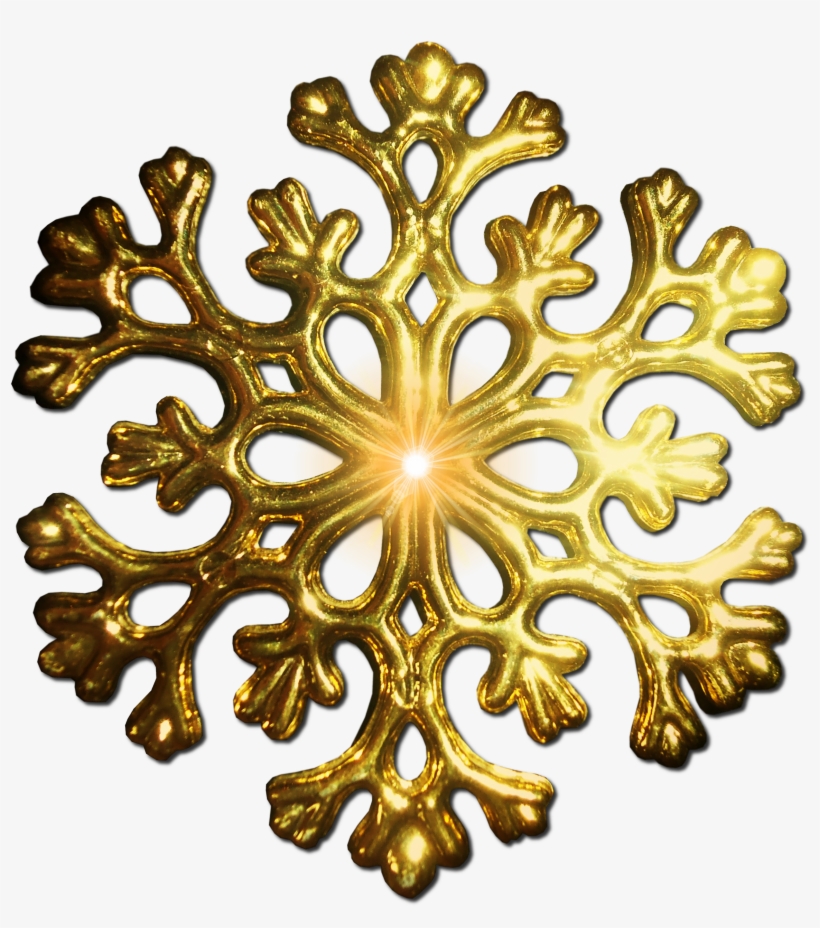 Pre Cut Gold Snowflake Png By Jssanda On Deviantart - Gold Snowflake, transparent png #483688