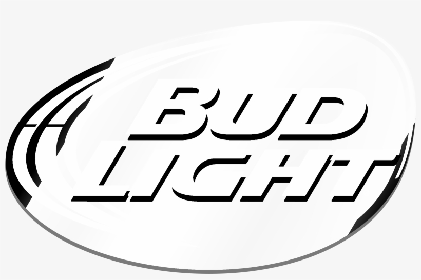 Bud Light Logo Black And White - Bud Light, transparent png #483894