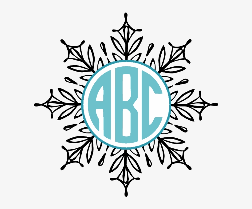 Snowflake Png - Circle Monogram Svg, transparent png #484192