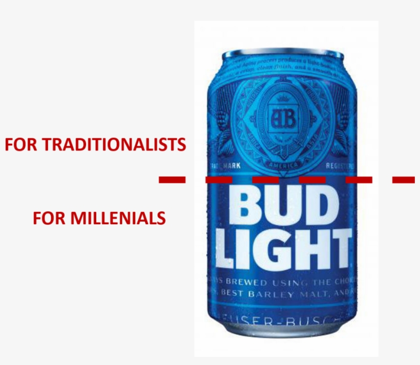 Bl Split Can - Bud Light Rebrand, transparent png #484761