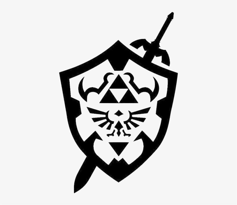 Right Click To Save Off, Personal Use Only - Zelda Logo Black And White, transparent png #485091