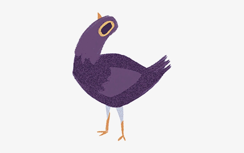 Trash Doves Bird Beak Chicken Purple Galliformes Water - Facebook Purple Bird Gif, transparent png #485298