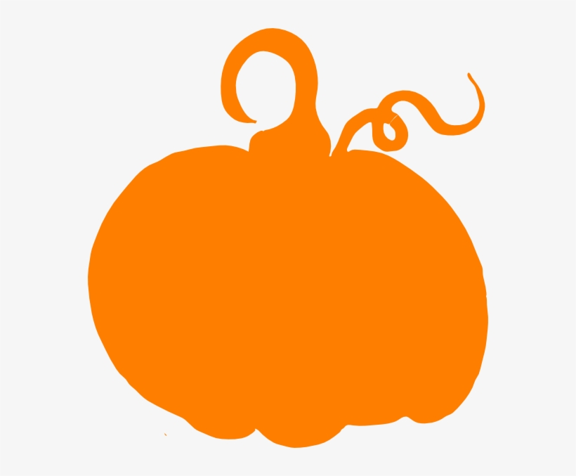 Orange Pumpkin Sihouette Clip Art - Pumpkin Clip Art, transparent png #485592