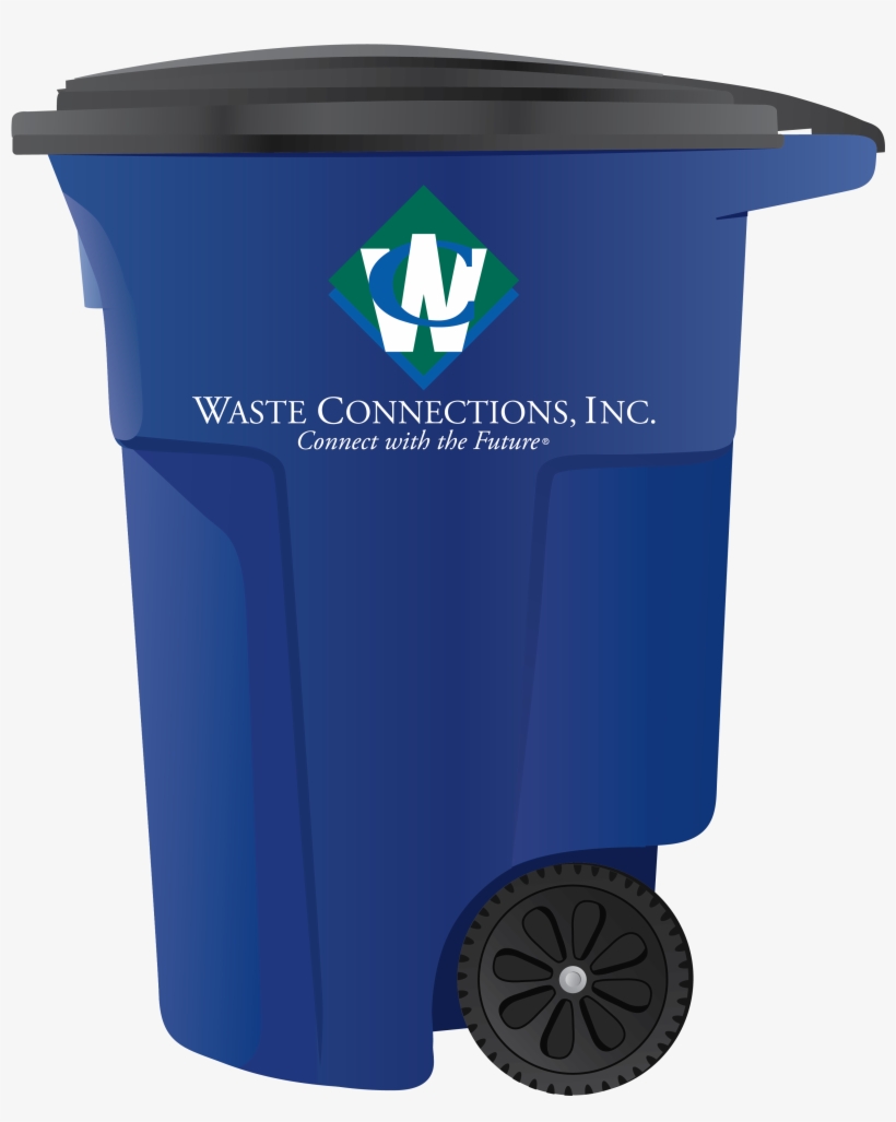 Residential Blue Cart - 96 Gallon Waste Connections, transparent png #486177