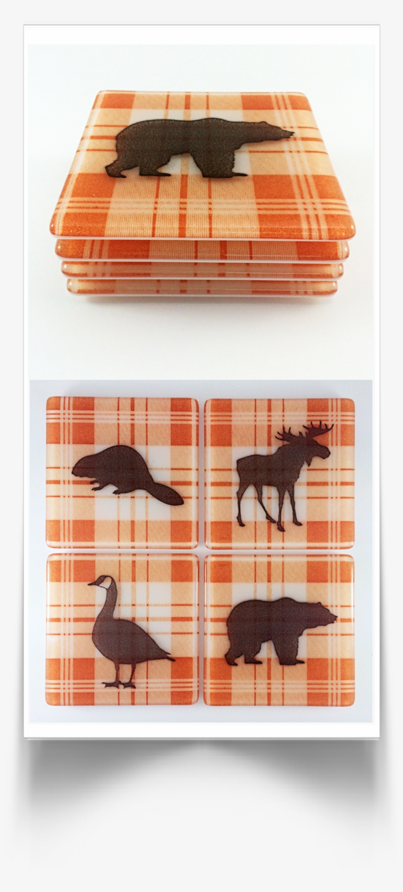 Canadiana Bear Coasters, transparent png #486301