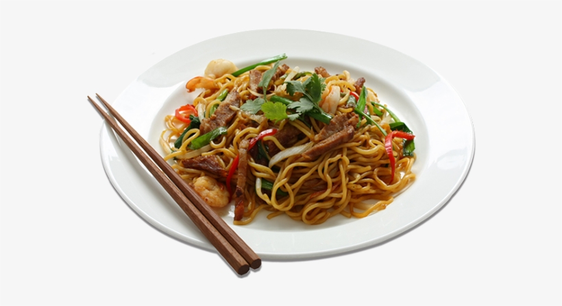 Chow Mein In Plate, transparent png #486372