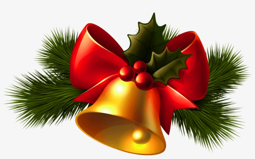 Bell Cliparts Background - Christmas Bell Png, transparent png #486394