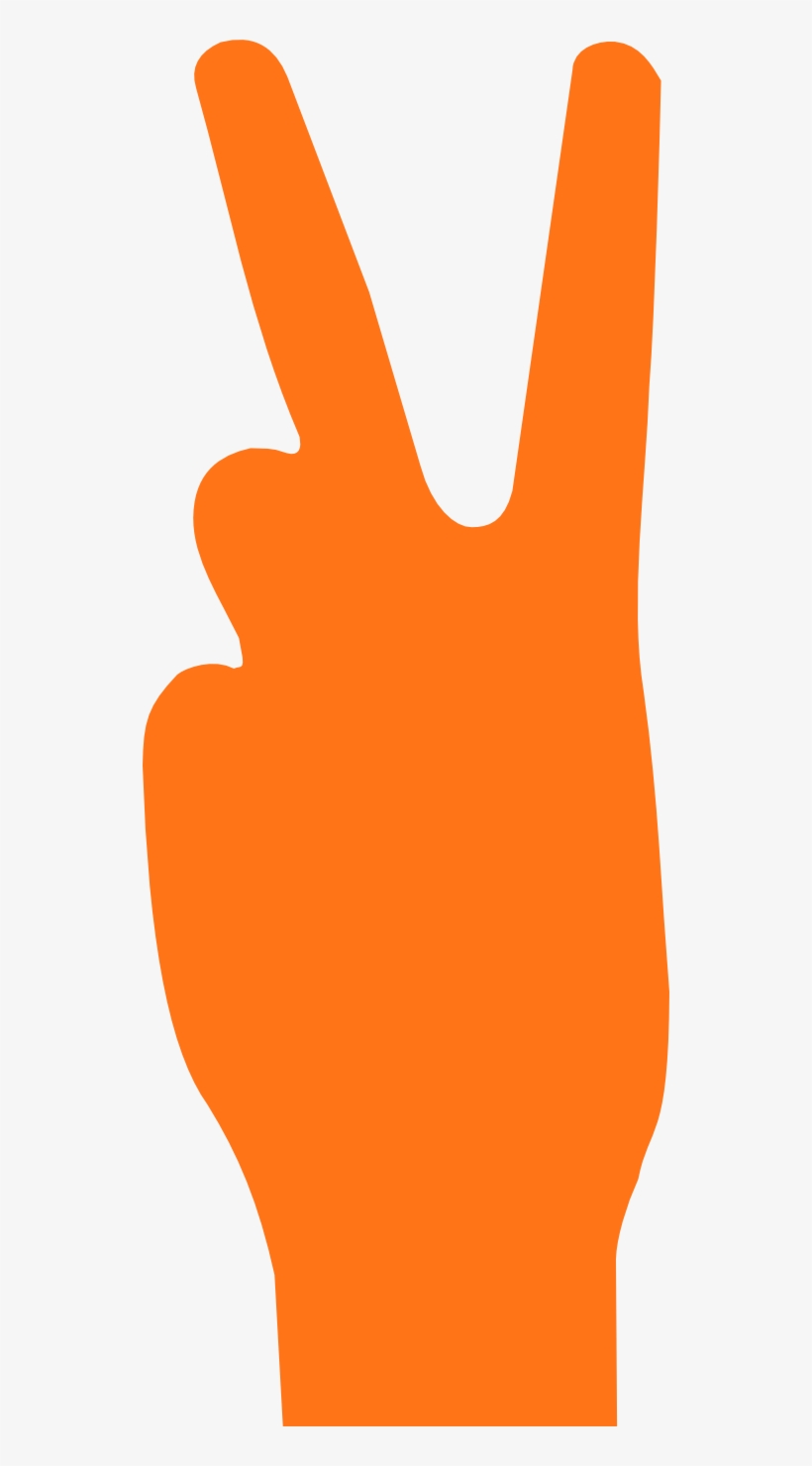 Pumpkin V Sign Peace Svg Scalable Vector Graphics Scallywag - Peace Orange, transparent png #486440