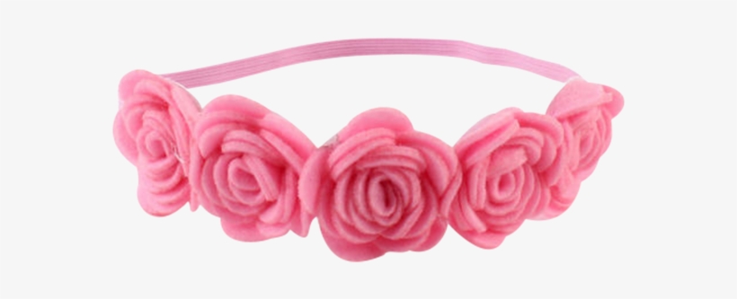 Rose Pink Headband Mini - Pink Flower Headband Png, transparent png #486892