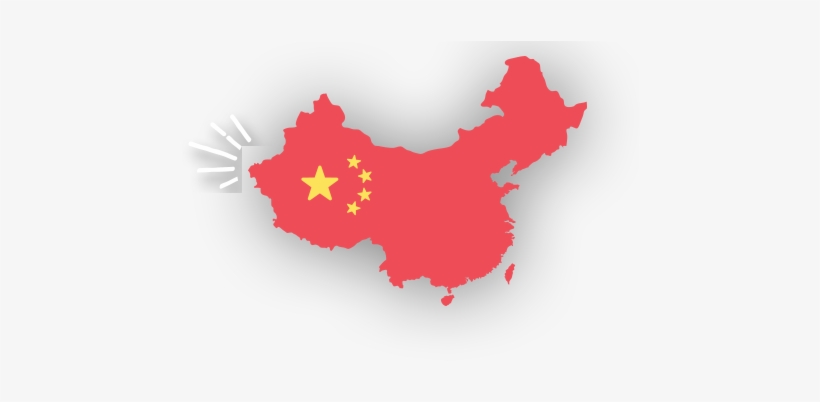 China Flag - China Map Vector Png, transparent png #487016