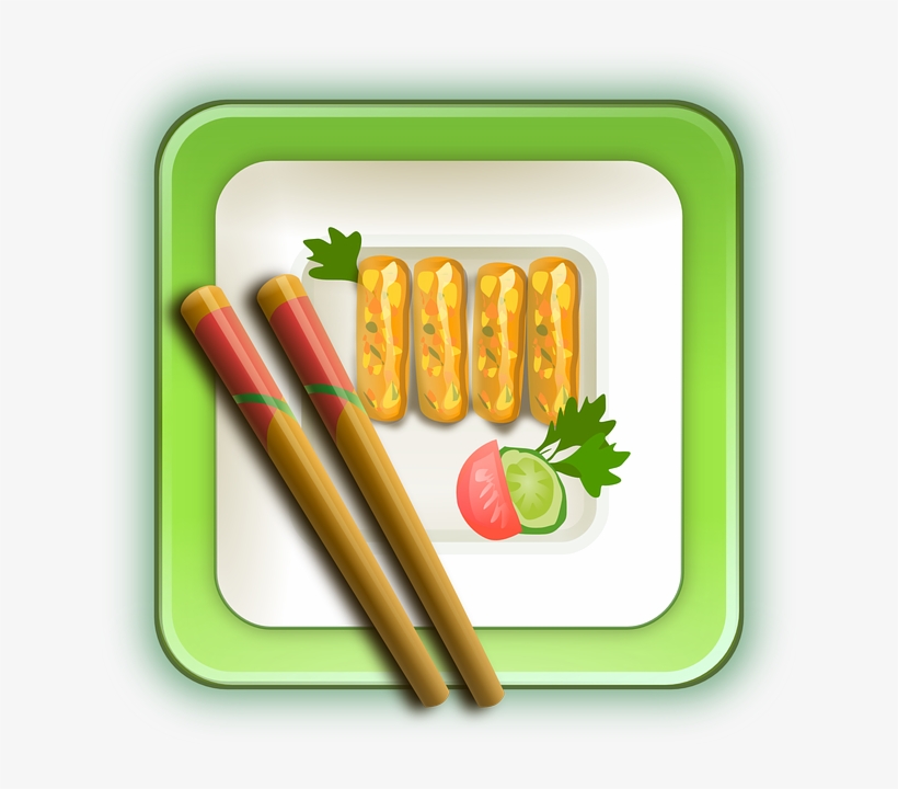 Chinese Food Clipart Sushi - Chinese Plate Foods, transparent png #487062
