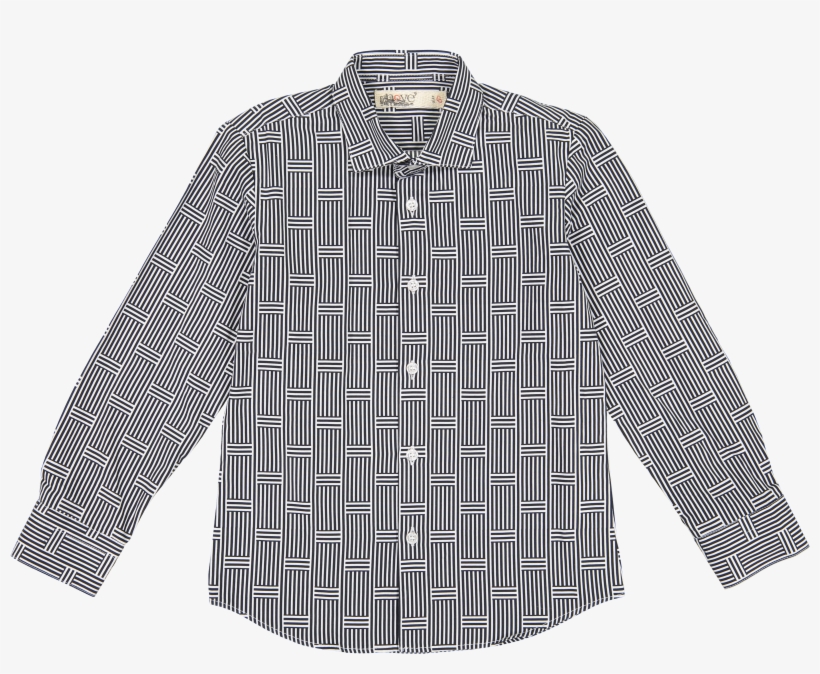 Nove Black White Lines Shirt, transparent png #487596