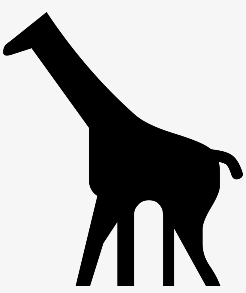 Giraffe Silhouette - - Giraffe Flat Icon, transparent png #488021