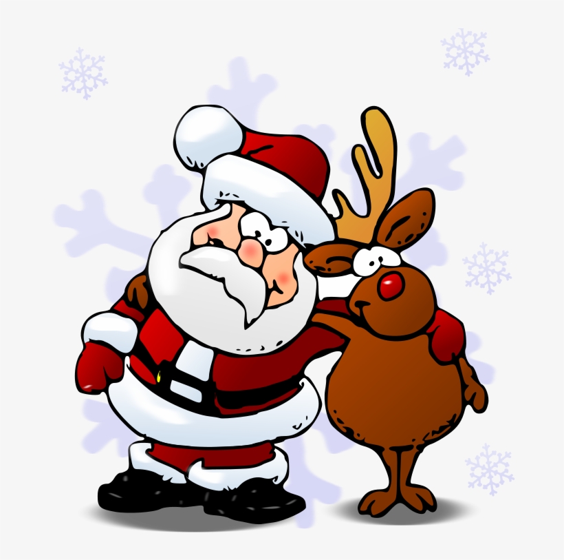 Transparent Christmas Rudolph Clipart Xmas Pictures - Santa, Rudolph Christmas Round Ornament, transparent png #488172