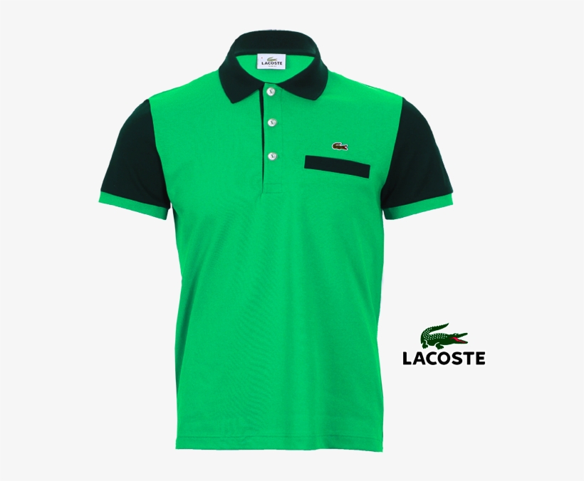 ~lacoste Slim Fit Two Tones Mint Green Color Polo - Two Color Polo Shirt, transparent png #488280