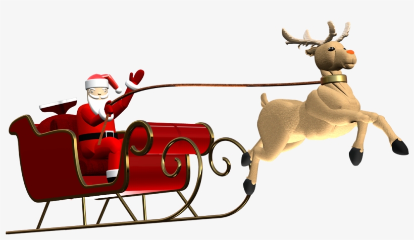 Free Santa And Rudolph Clip - Final Cut Pro X, transparent png #488496