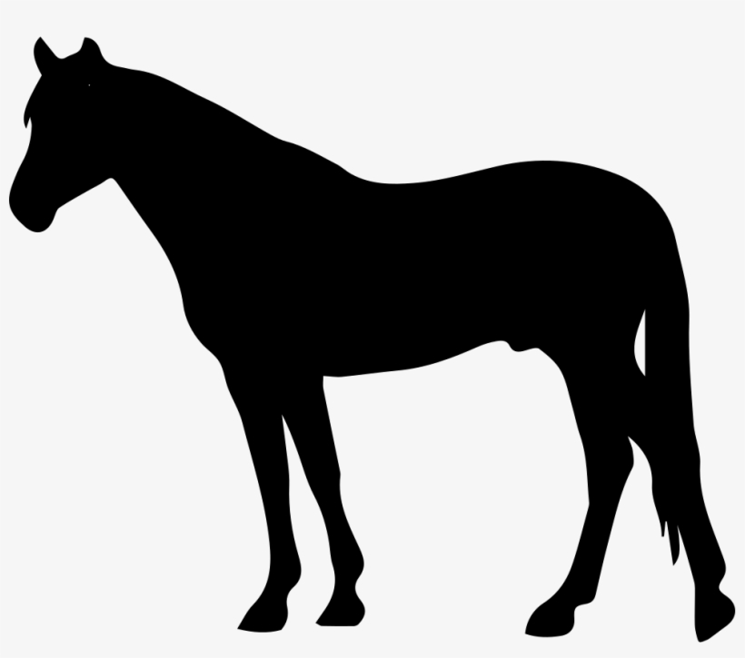 Horse Black Silhouette Facing To Left Comments - Mastiff Clip Art, transparent png #488619
