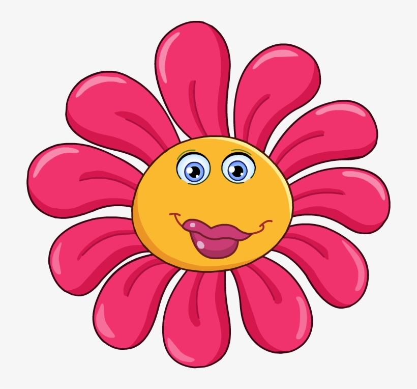 Emoji Clipart - Cartoon Pictures Of Flower, transparent png #488649