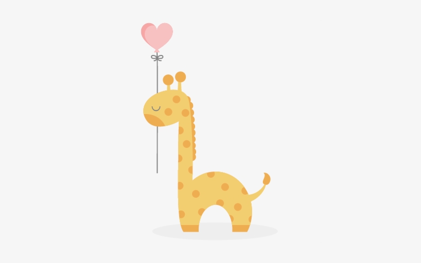 Giraffe With Heart Balloon Svg Cutting File Baby Svg - Balloon, transparent png #488756