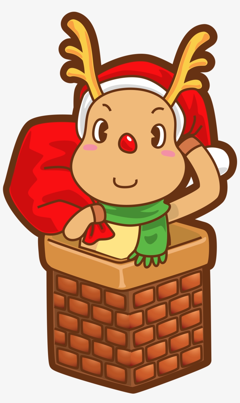 Christmas In Chimney Png Clip Art Image - Chimney Clipart Png, transparent png #488825