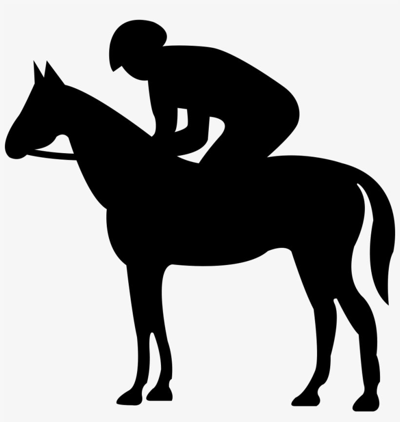 Quiet Horse With Jockey Silhouette Svg Png Icon Free - Silueta De Jinete Con Caballo, transparent png #489231