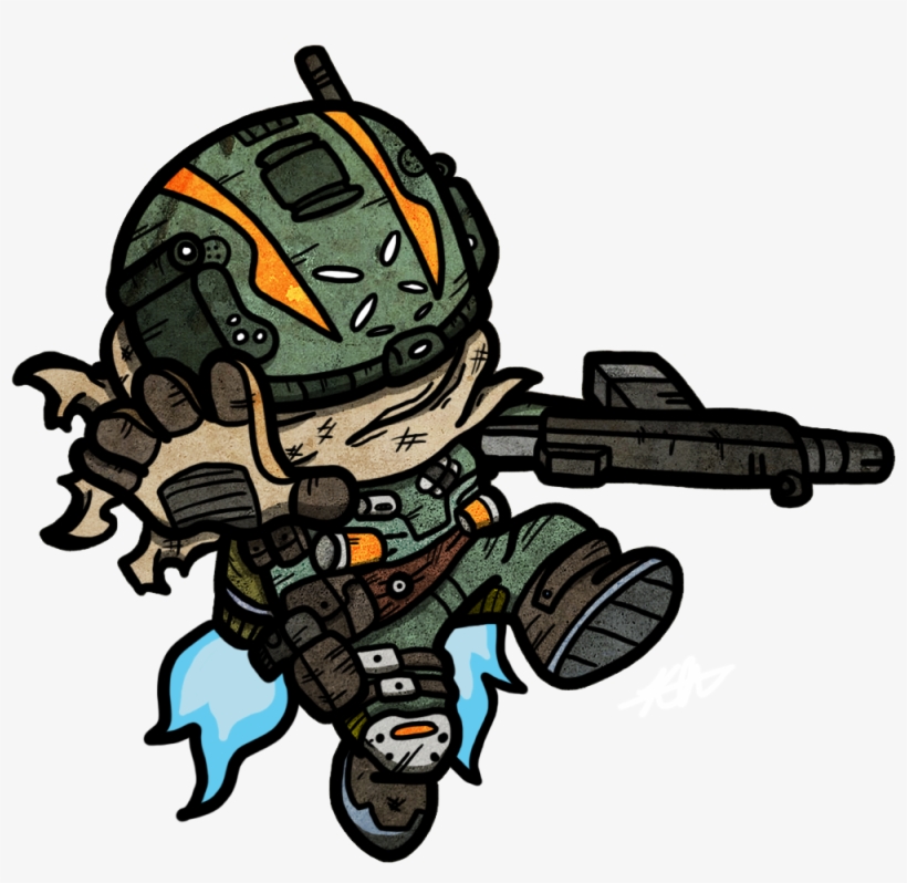 Really Sorry For Reposting This But People Asked Me - Titanfall 2 Pilot Drawing, transparent png #489281