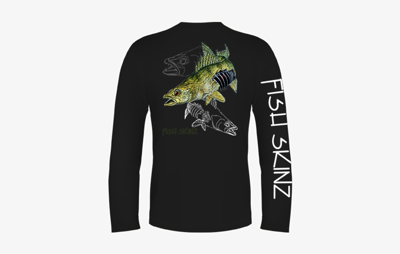 Skeleton Walleye Long Sleeve - Walleye Shirts, transparent png #489546