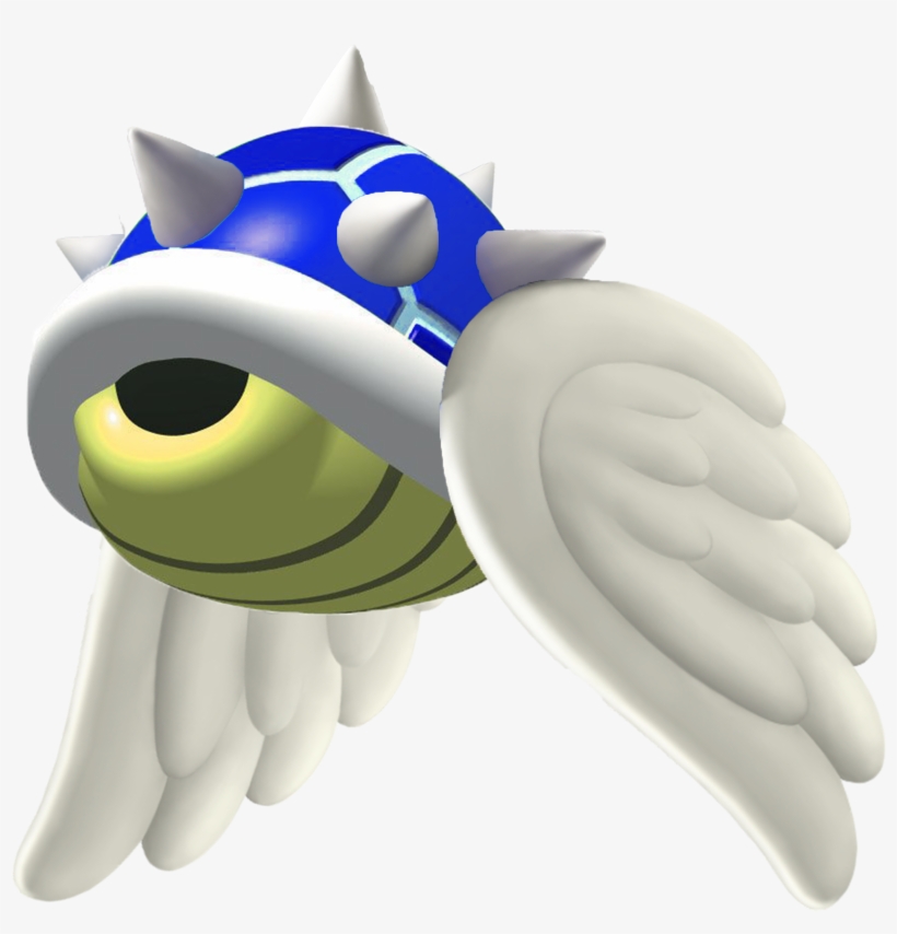 Flying Blue Shell 64 - Blue Shell, transparent png #489642