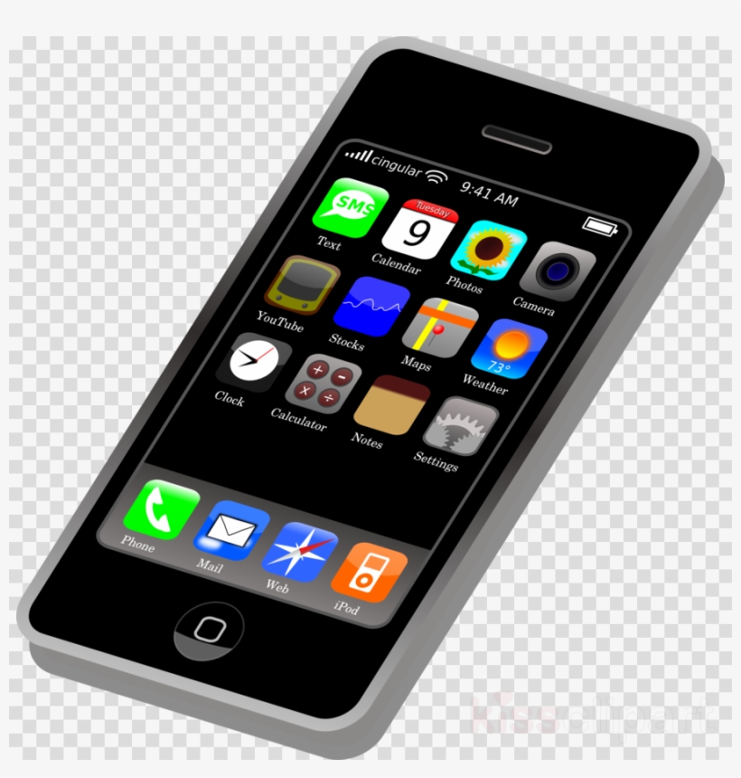 Cellphone Clipart Iphone Clip Art - Cell Phone Clipart, transparent png #4800322