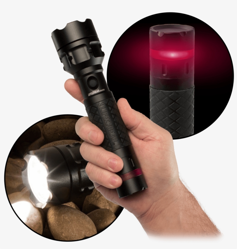 300 Lumen Cree Led Pro Series Red Alert Flashlight - Life Gear Pro Series 300 Lumen Cree Led Flashlight, transparent png #4800386