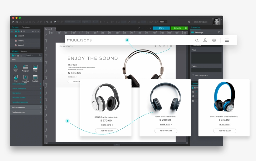 Reuse Content Across Prototype And Wireframe Screens - Justinmind, transparent png #4800670