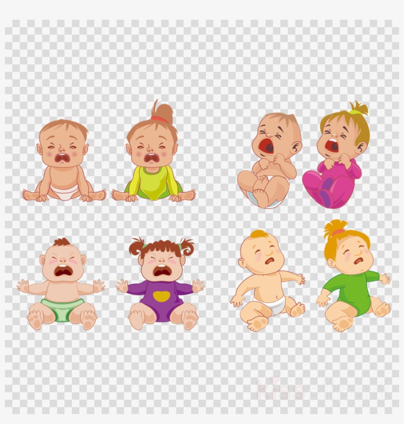 Baby Boy And Girl Crying Clipart Infant Boy - Crying Baby Boy & Girl, transparent png #4800674