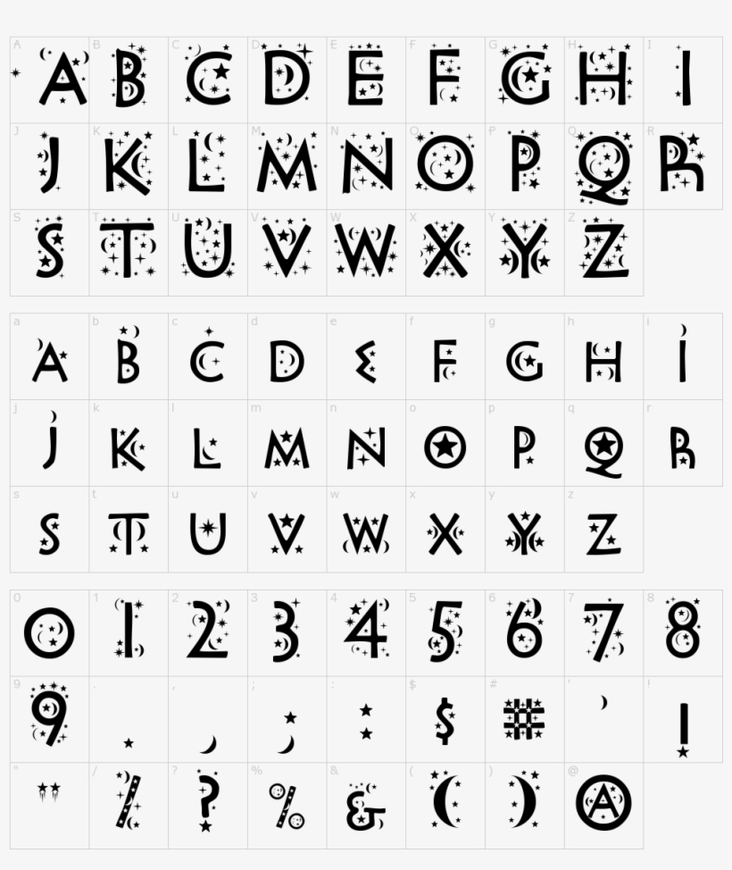 Night Sky Font - Bulky Font, transparent png #4802587