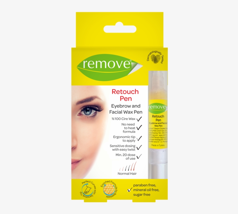 Remove Eyebrow Facial Wax Pen Organic Cire Wax Retouch - Eyebrow, transparent png #4804713