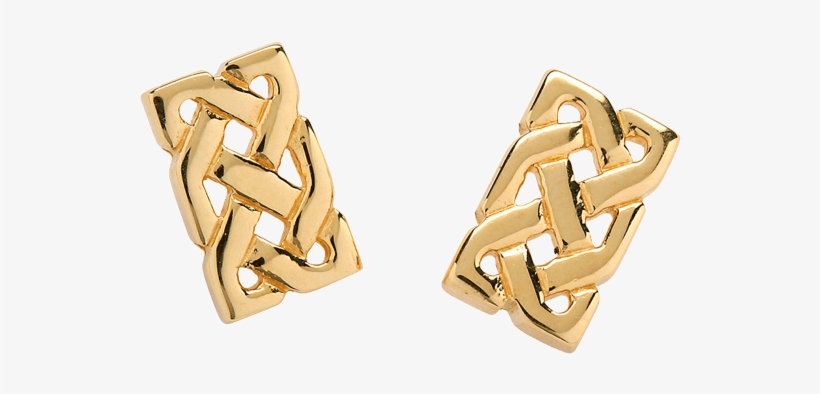 Rectangle Knot - Small Rectangular Celtic Knot Stud Earrings, transparent png #4804929