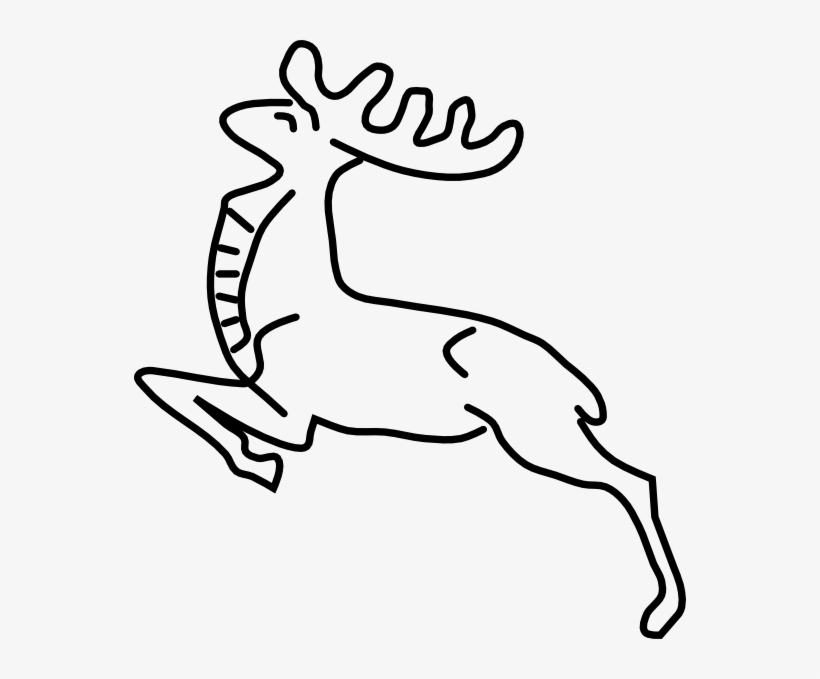 Leaping Deer Svg Clip Arts 552 X 599 Px, transparent png #4805457