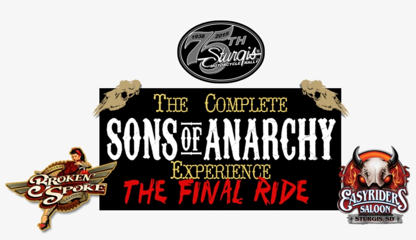 The Complete Sons Of Anarchy Experience - 2015 Sturgis Rally 75th Anniversary Logo 4 Inch Biker, transparent png #4807441