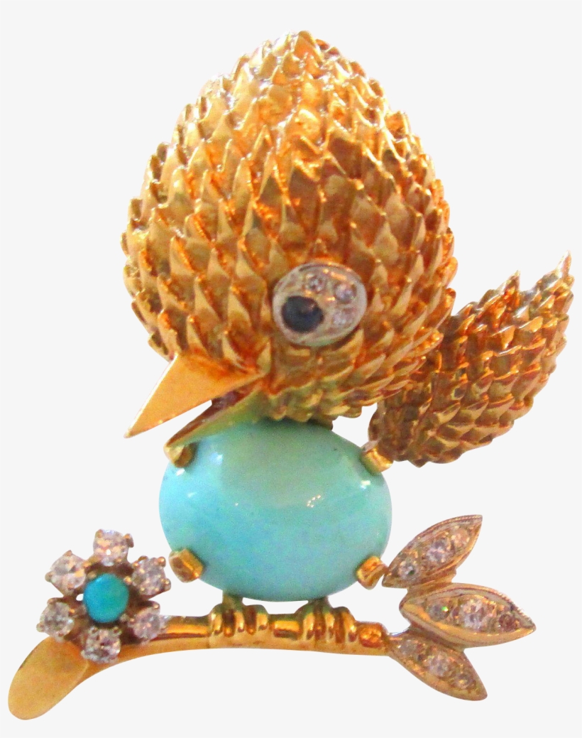 The Most Adorable Perched Tweety Love Bird Brooch/pin - Figurine, transparent png #4807567