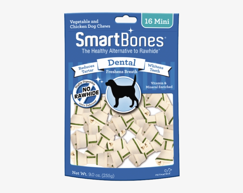 108-02744 - Smart Bones - Dental Chews Dog Treat Mini 2" - 24 Bones, transparent png #4807568