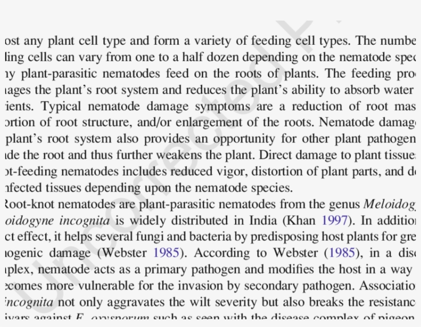 1 Plant-parasitic Nematode, , (b), And ( - Fin Text, transparent png #4807864