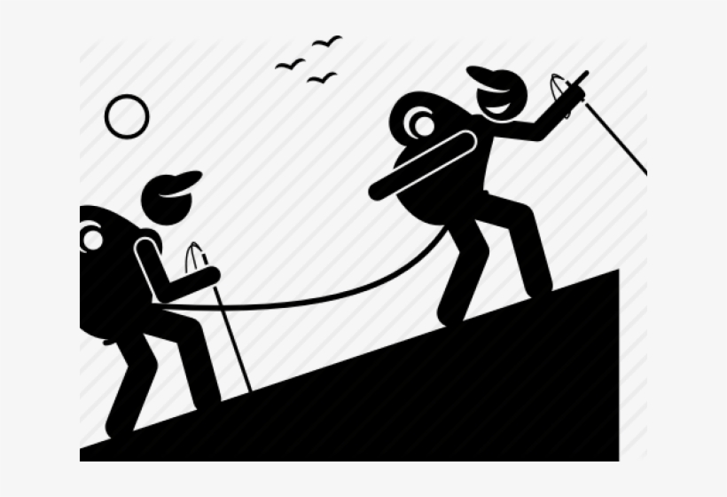 Hiking Clipart Trekker - Illustration, transparent png #4808356