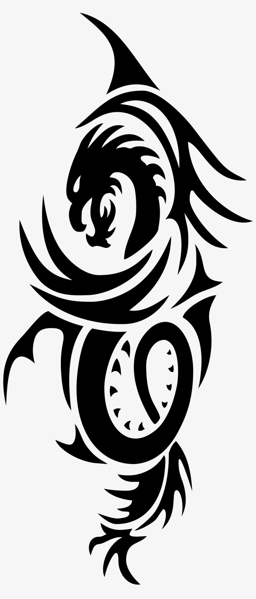 Tribal Tattoos Png 16, Buy Clip Art - Custom Green Dragon Shower Curtain, transparent png #4808491