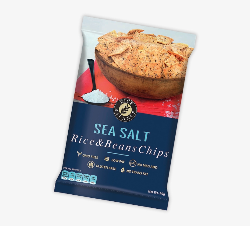 Rice Balance Rice & Beans Chips Sea Salt - Puffed Rice Cakes, transparent png #4809801