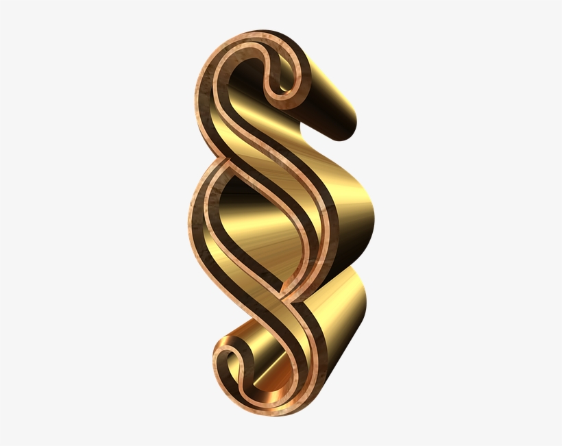Clause, Paragraph, Right, Court, Rule, Regulation - Goldenes Paragraphsymbol Große Wanduhr, transparent png #4810638
