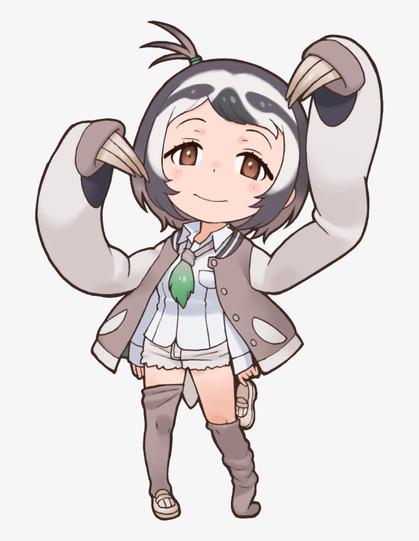 Pale-throated Sloth - Kemono Friends Sloth, transparent png #4811115