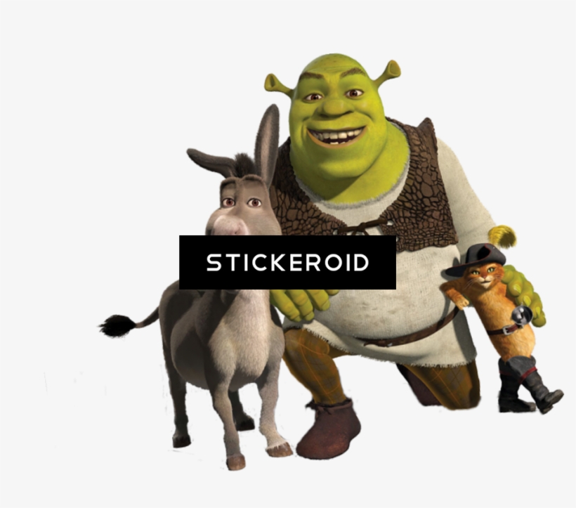 Shrek Actors Heroes - Shrek And Fiona And Donkey, transparent png #4812546