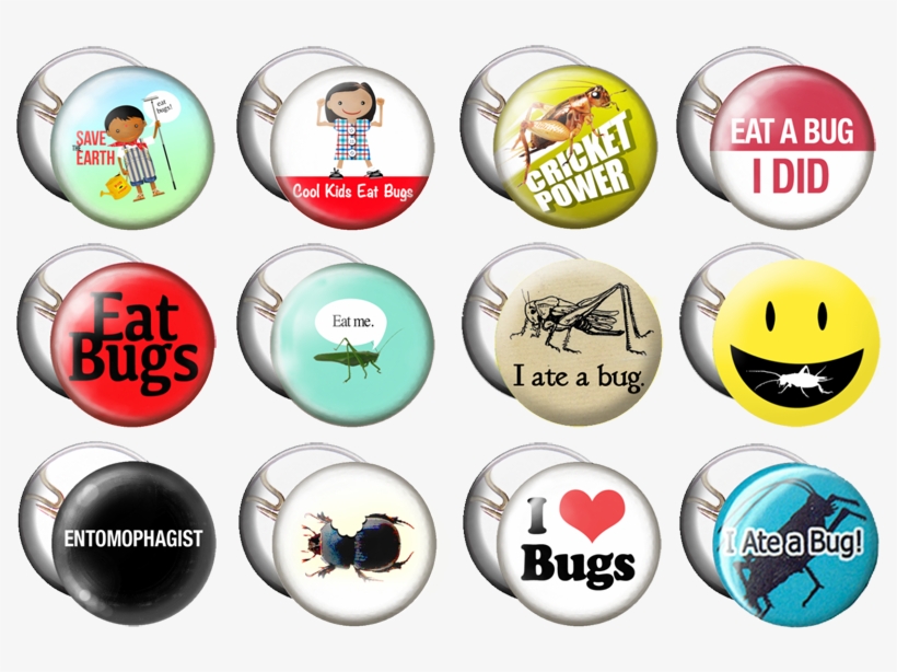 12 Entomophagy Buttons - Bouton : I Love Bugs, transparent png #4812547